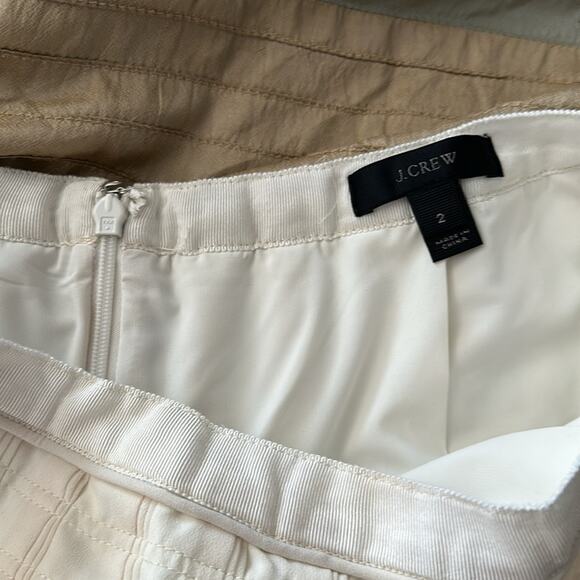 J. Crew | Ivory Stitched Pleated Skirt Size 2 - Picture 8 of 11